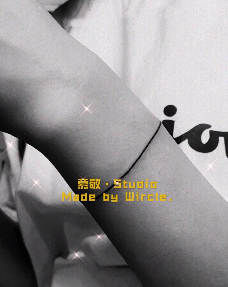 素圈纹身图片_手臂纹身图案