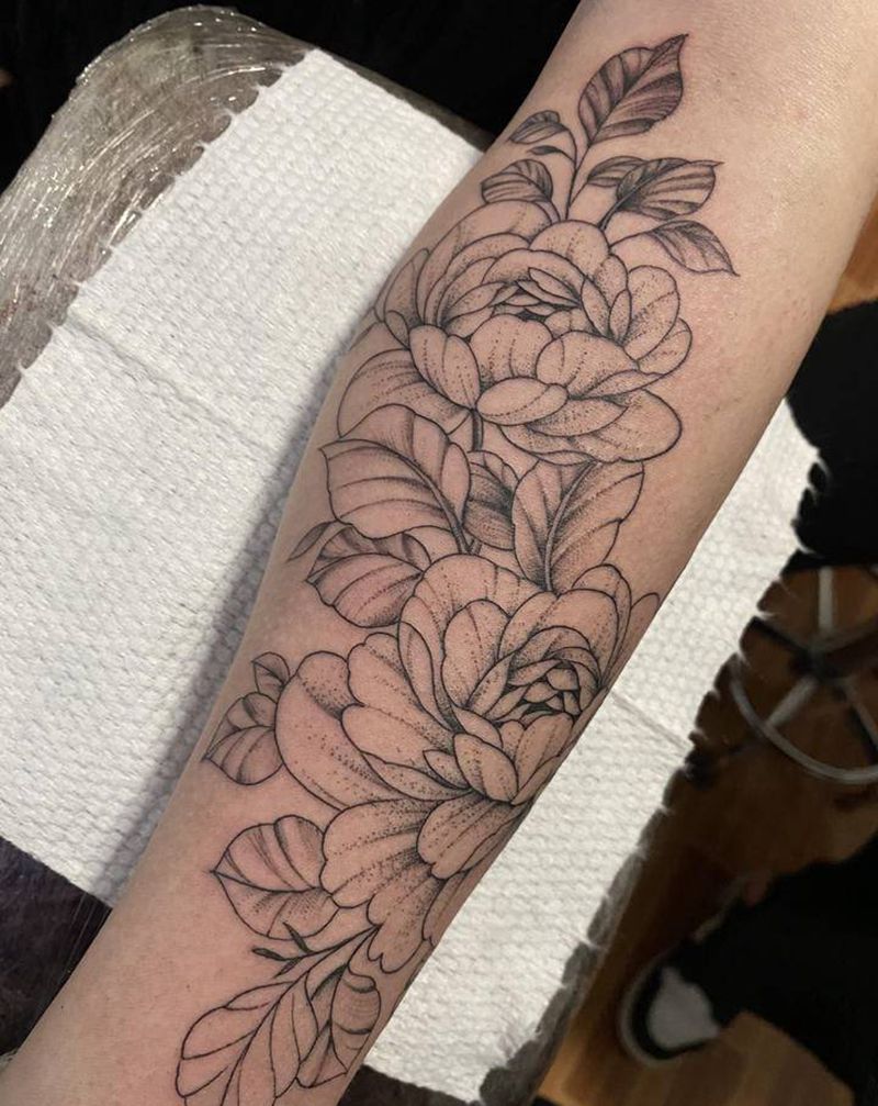 素花纹身图片_手臂纹身图案