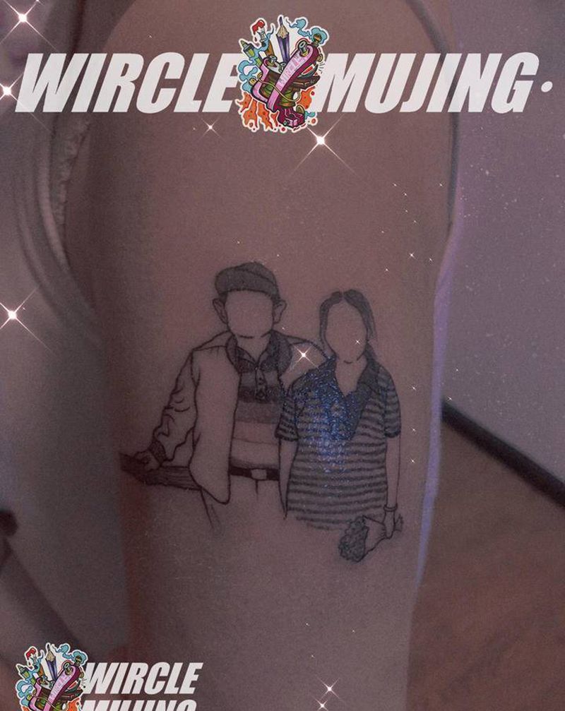 简笔画纹身图片_手臂纹身图案