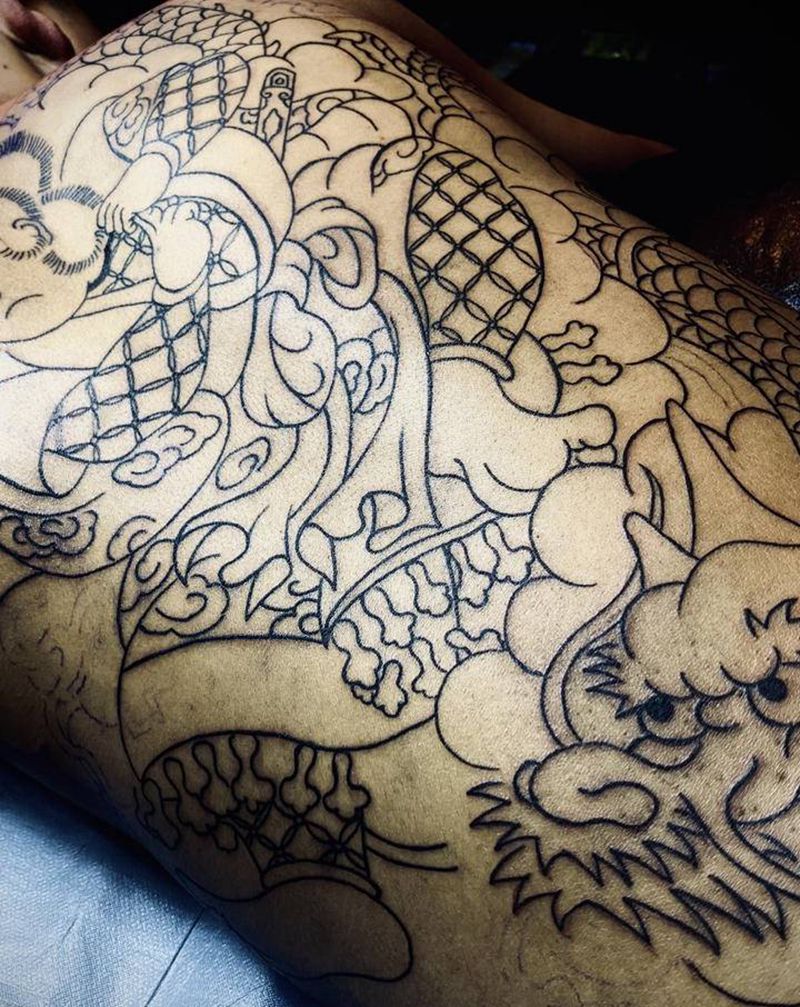 云龙九郎纹身图片_老传统纹身图案
