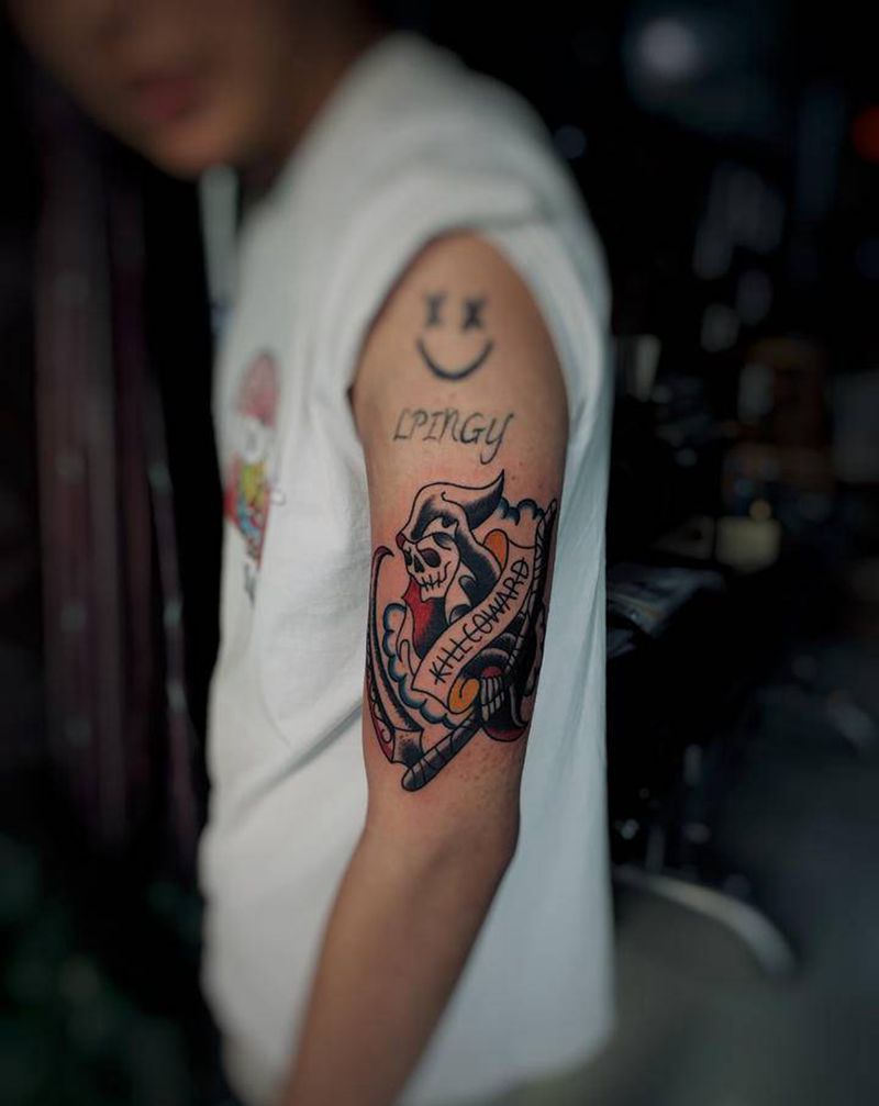 近期作品纹身图片_背部胸部老传统新传统纹身图案