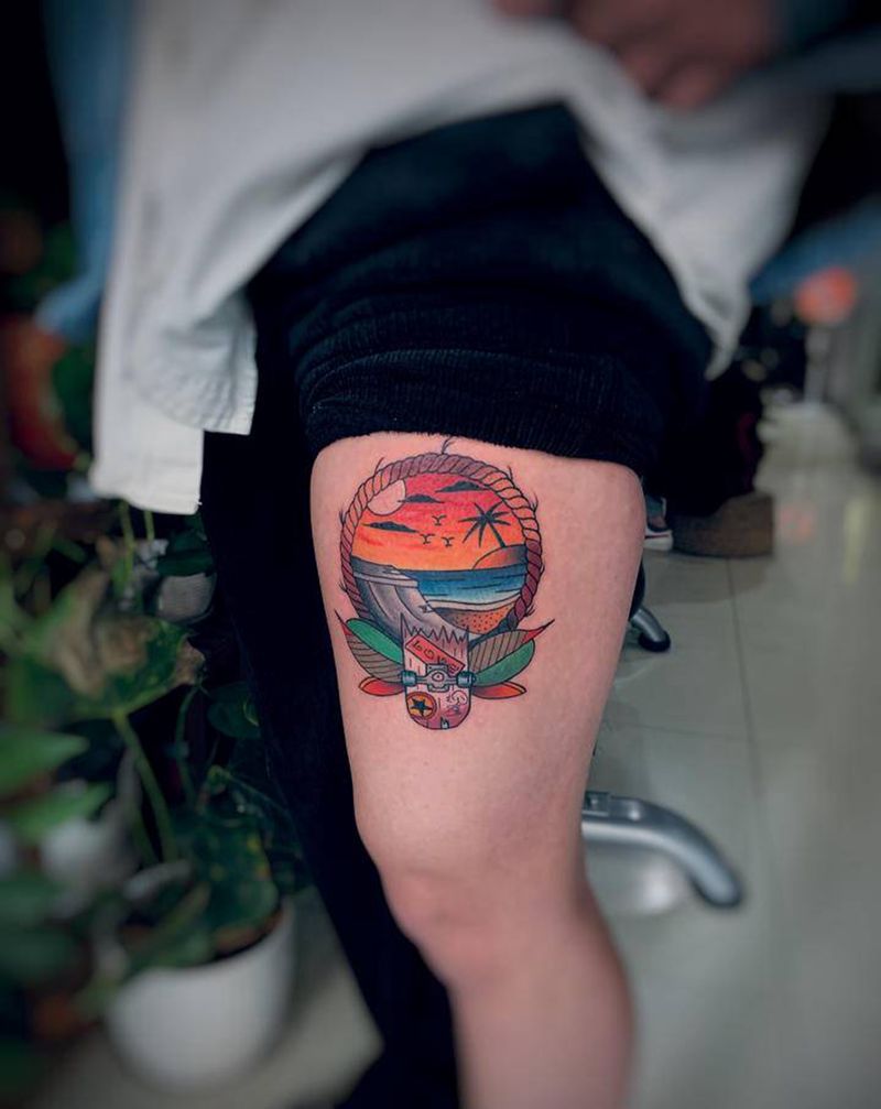 近期作品纹身图片_手臂手部Old School纹身图案