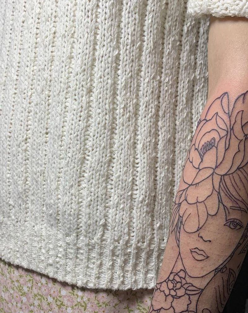 艺妓纹身图片_手臂纹身图案