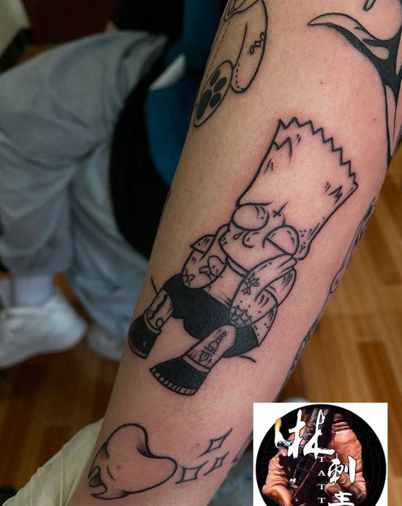 拼小臂纹身图片_手臂Old School纹身图案