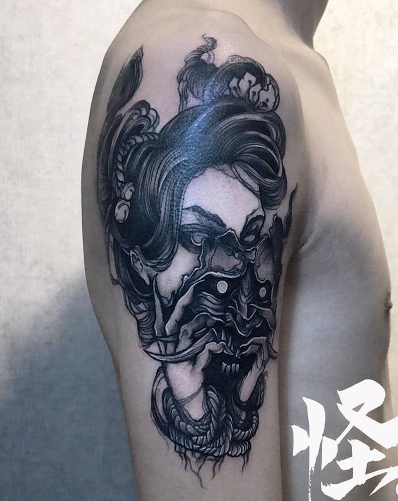 欧美暗黑纹身图片_手臂欧美写实纹身图案