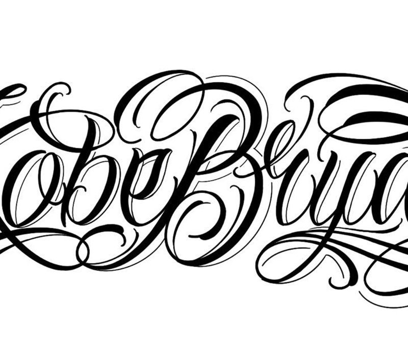 原创花体字纹身图片_腿部花体字纹身图案