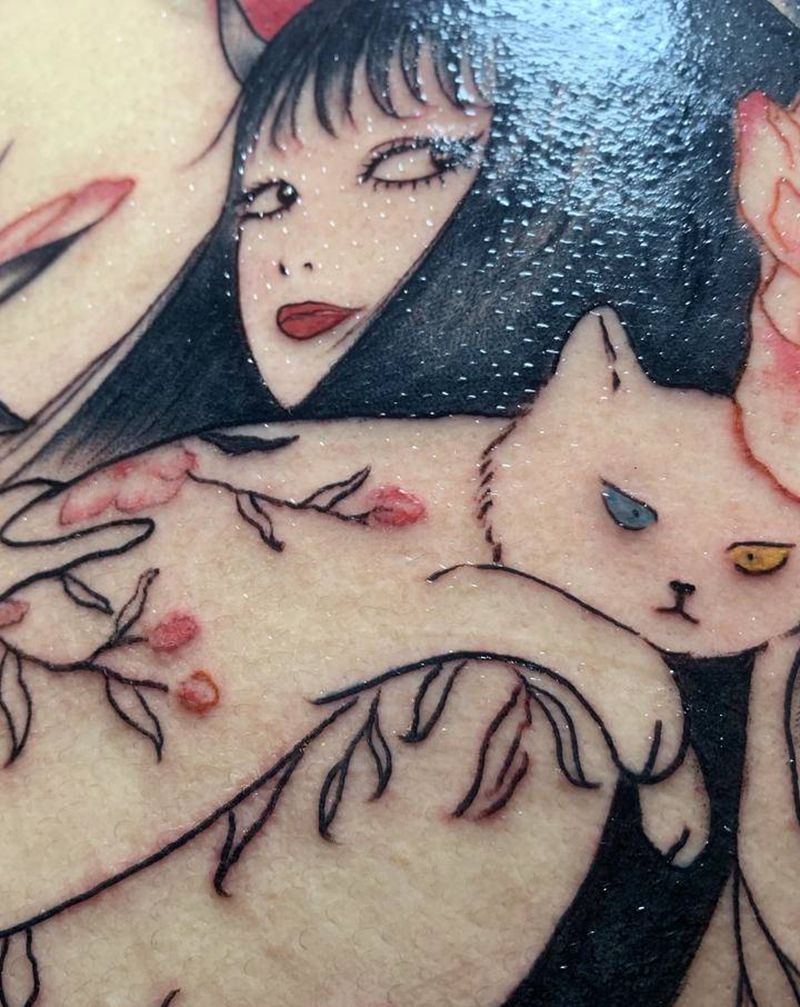 艺妓纹身图片_背部纹身图案