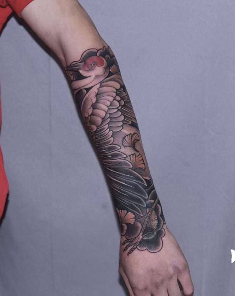 日式传统纹身图片_手臂老传统纹身图案