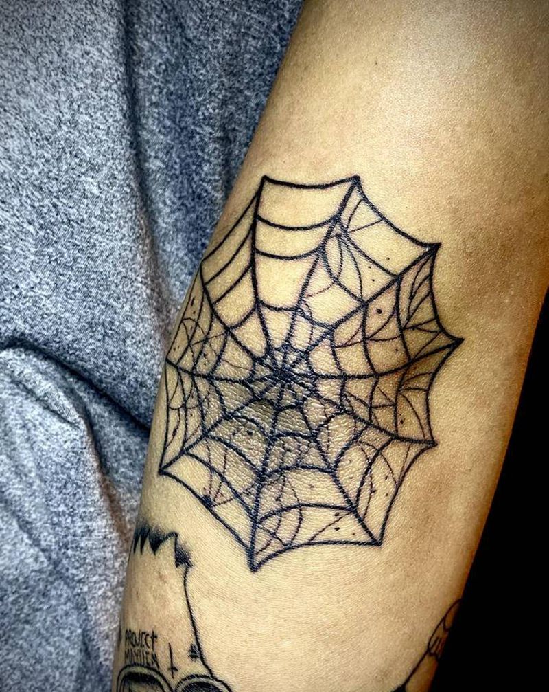 蜘蛛网纹身图片_Old School纹身图案