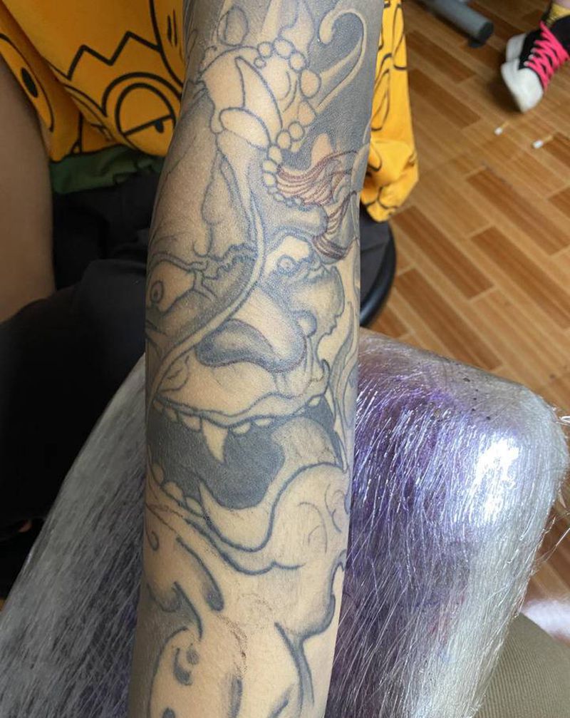 般若纹身图片_手臂新传统纹身图案