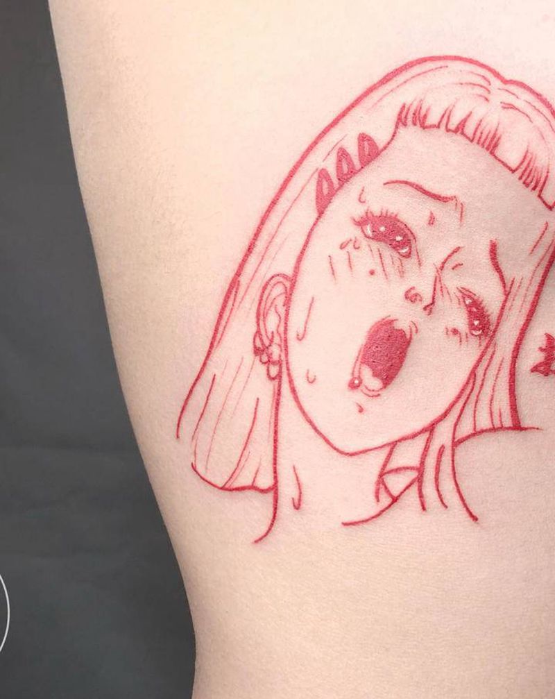 漫画纹身图片_胸部腰部漫画卡通纹身图案