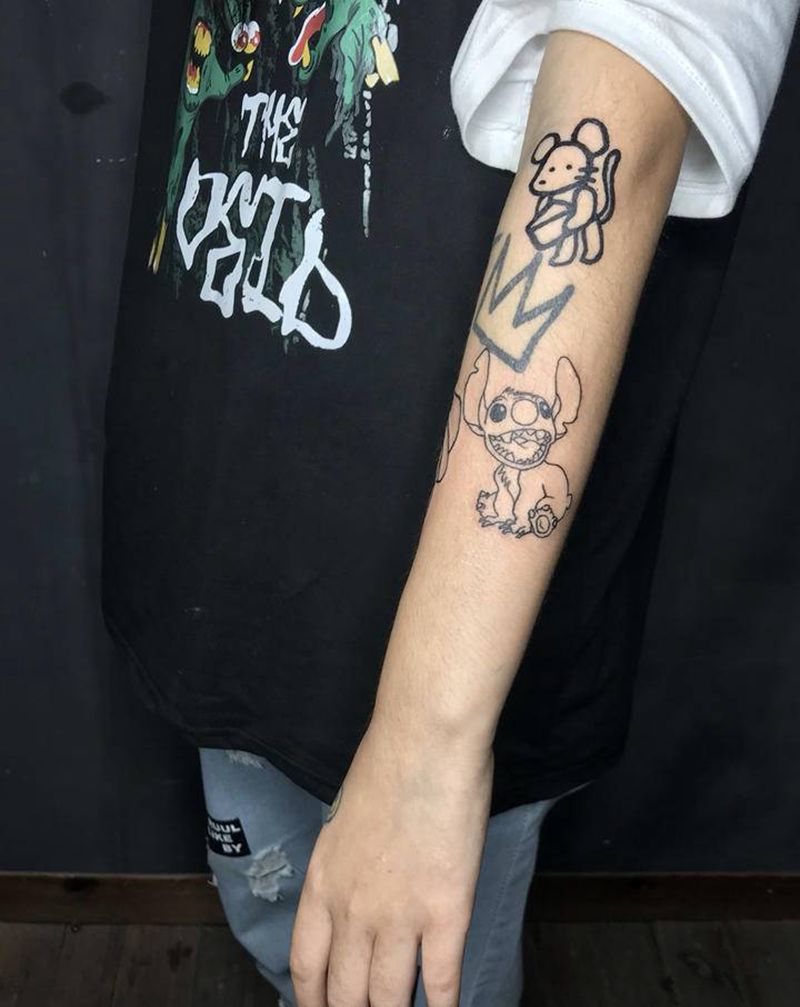 拼接纹身图片_手臂纹身图案