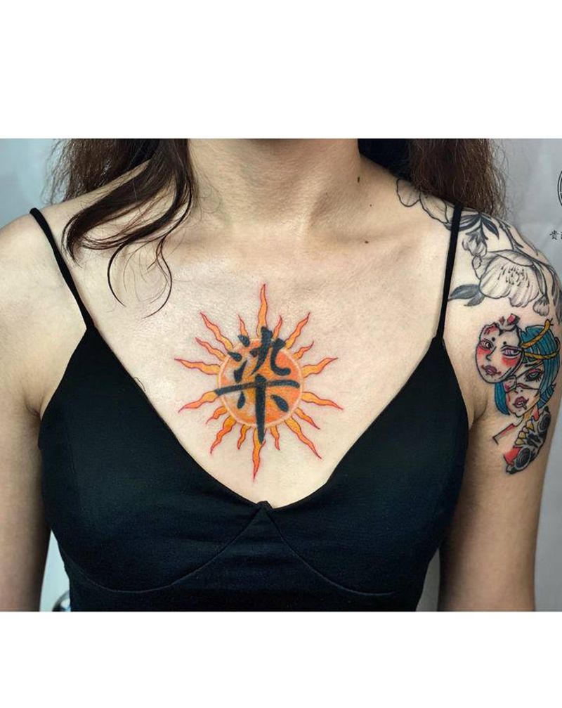 小清新纹身图片_手臂胸部水彩点刺小清新纹身图案