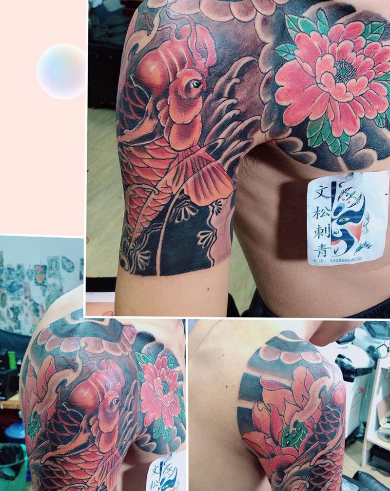 穿短袖看不出的半甲,带遮盖,纹身图片_手臂纹身图案