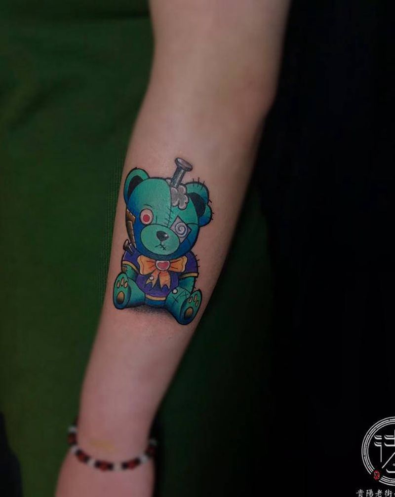 Newschool小熊纹身图片_手臂New School纹身图案