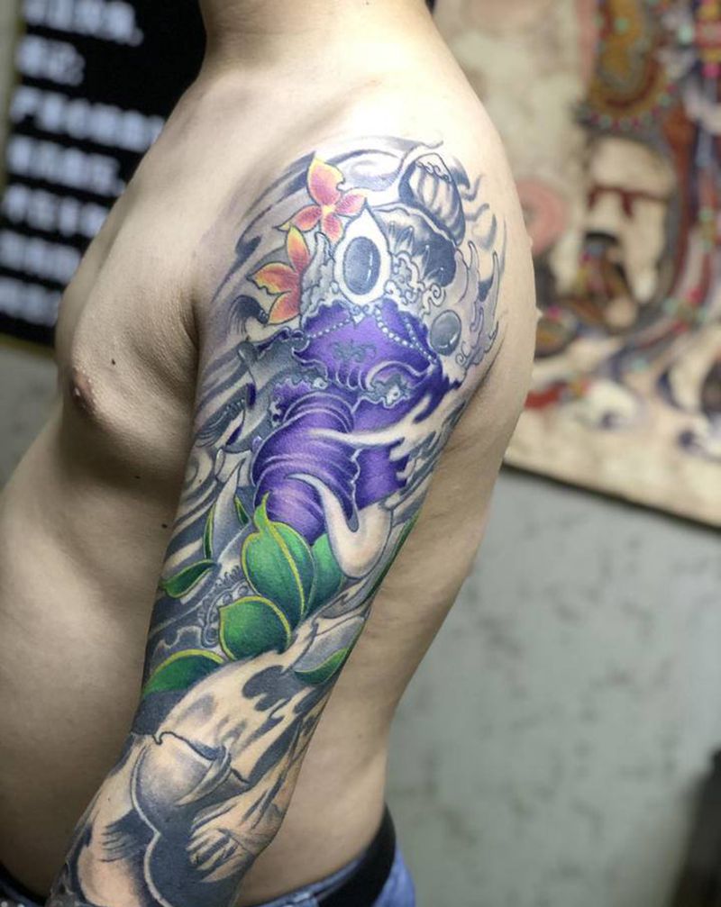 修改失败纹身图片_手臂新传统彩色纹身图案