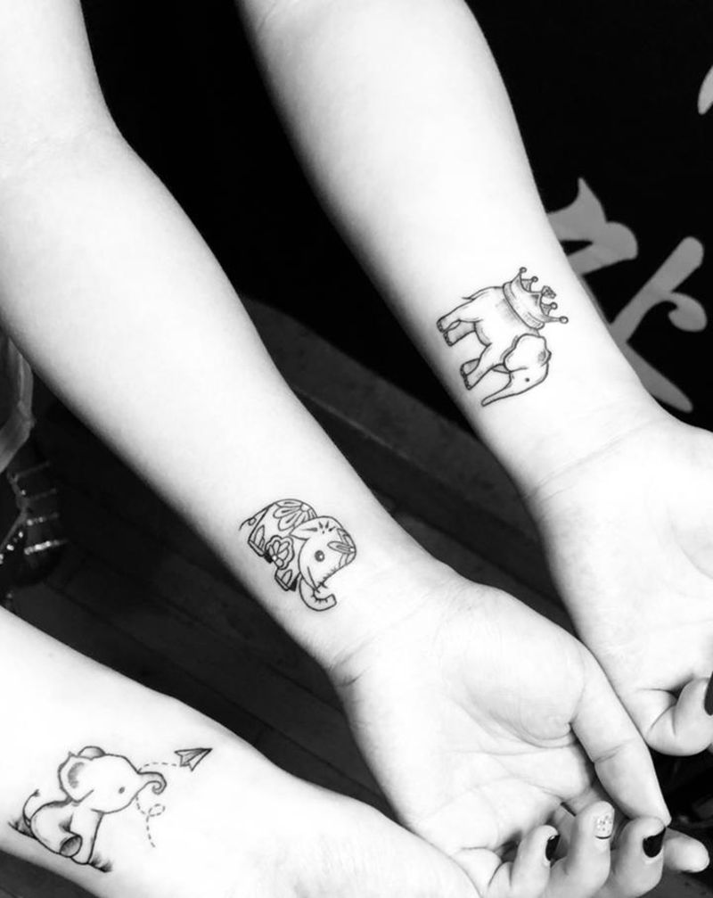 闺蜜纹身纹身图片_手臂几何小清新闺蜜纹身图案