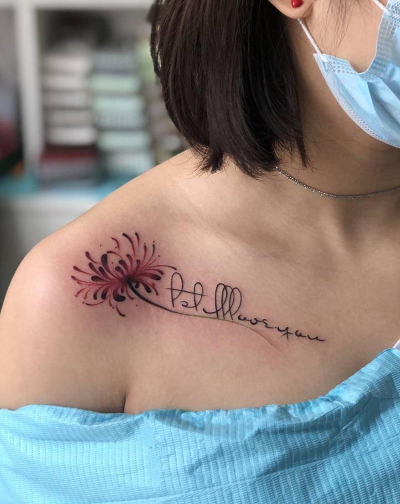 彼岸纹身图片_胸部纹身图案