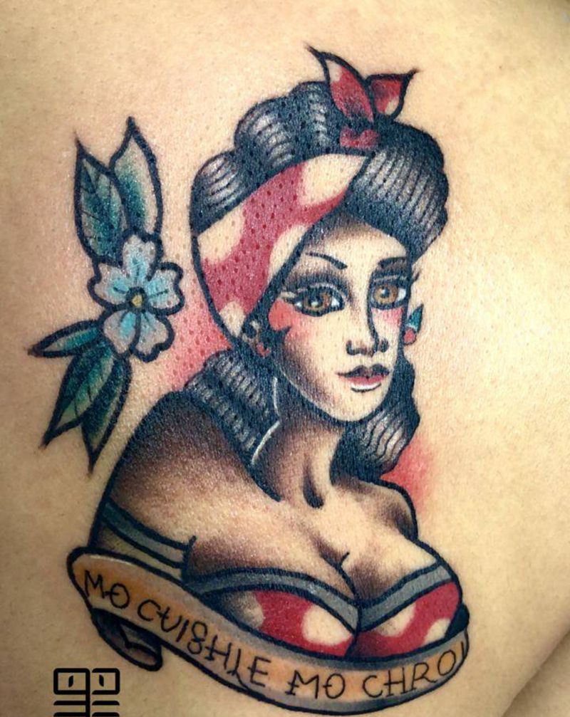 old school纹身图片_肩部背部Old School纹身图案