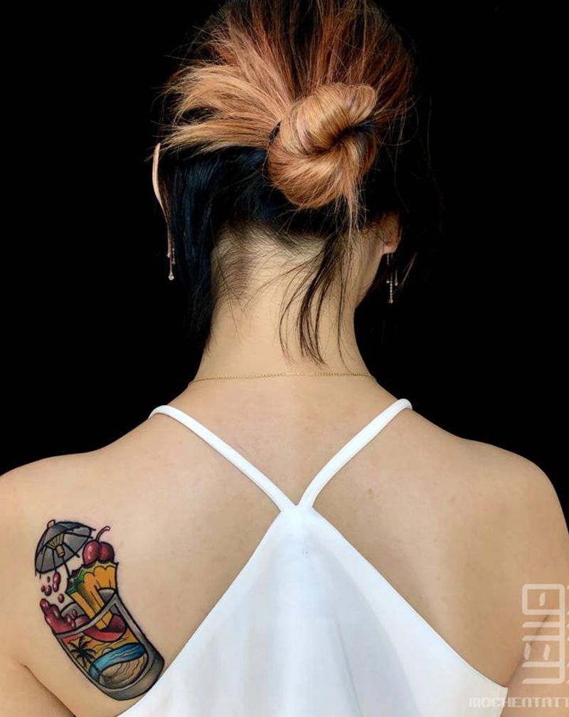 new school纹身图片_背部New School纹身图案