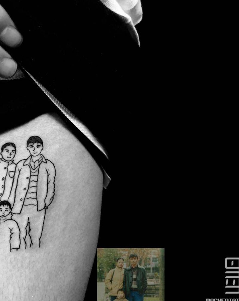 照片简笔纹身图片_手臂几何纹身图案