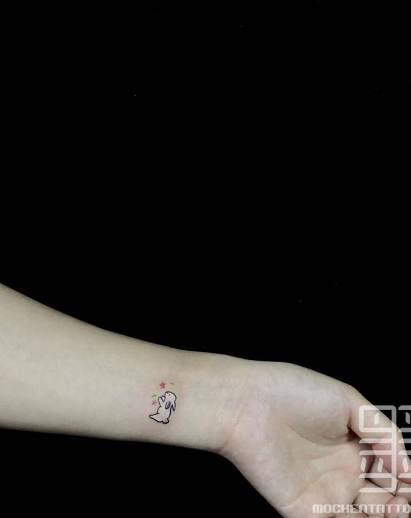 兔子纹身图片_手臂兔子纹身图案