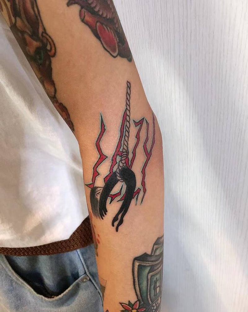 七宗罪主题拼接的小部分纹身图片_手臂Old SchoolNew School七宗罪情绪设计纹身图案