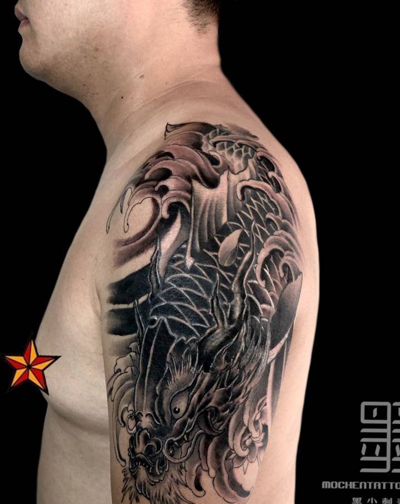 遮盖作品纹身图片_手臂新传统遮盖纹身图案