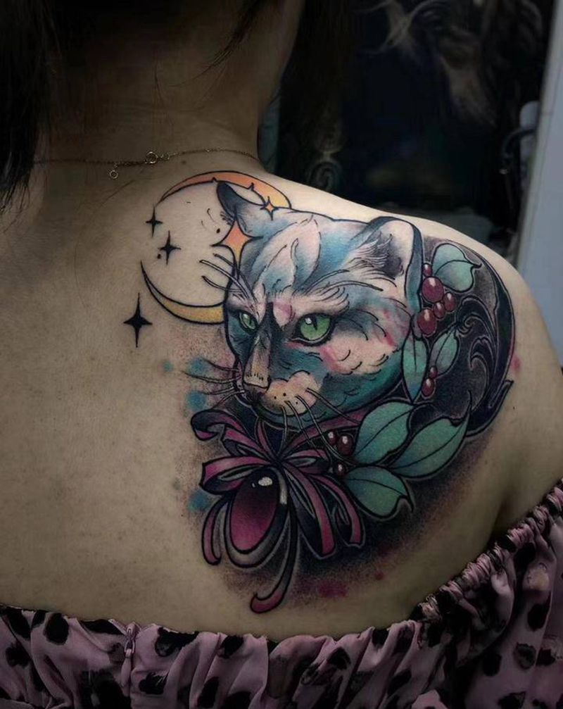 今日遮盖。纹身图片_背部遮盖。排九。纹身图案