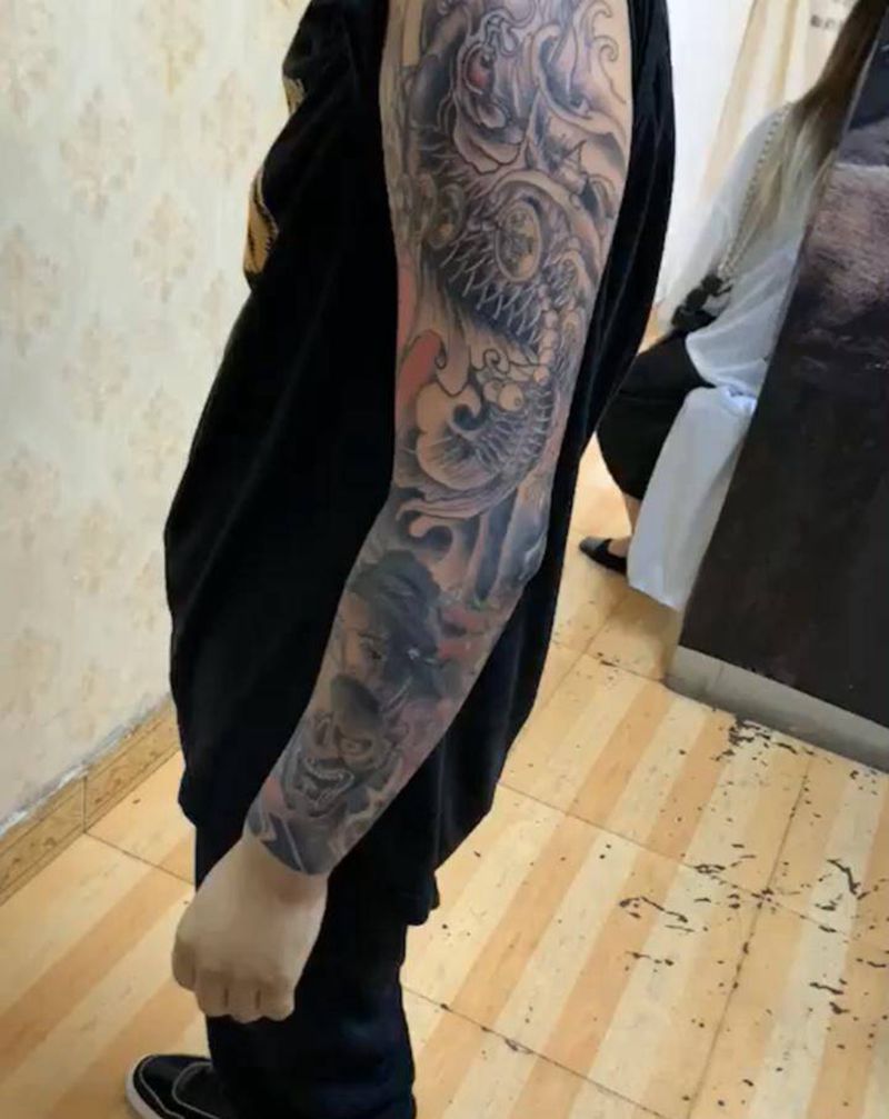 修改加掩盖纹身图片_手臂新传统纹身图案