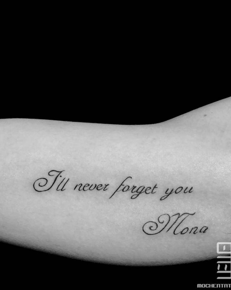 字母纹身纹身图片_手臂花体字几何纹身图案