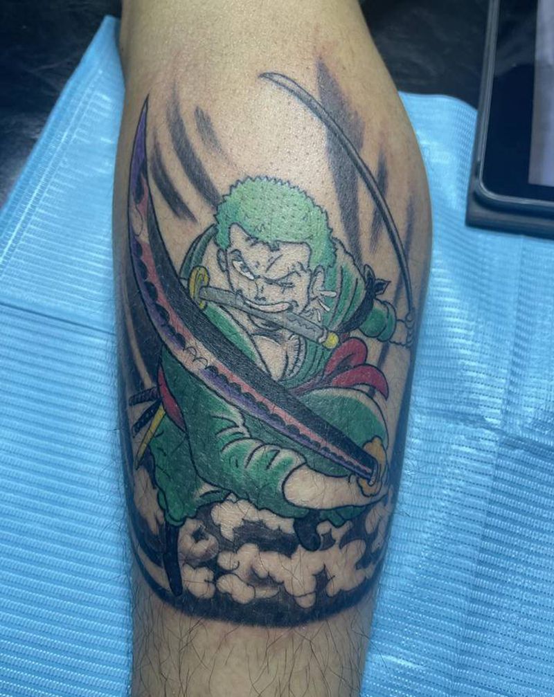 索隆纹身图片_New School纹身图案