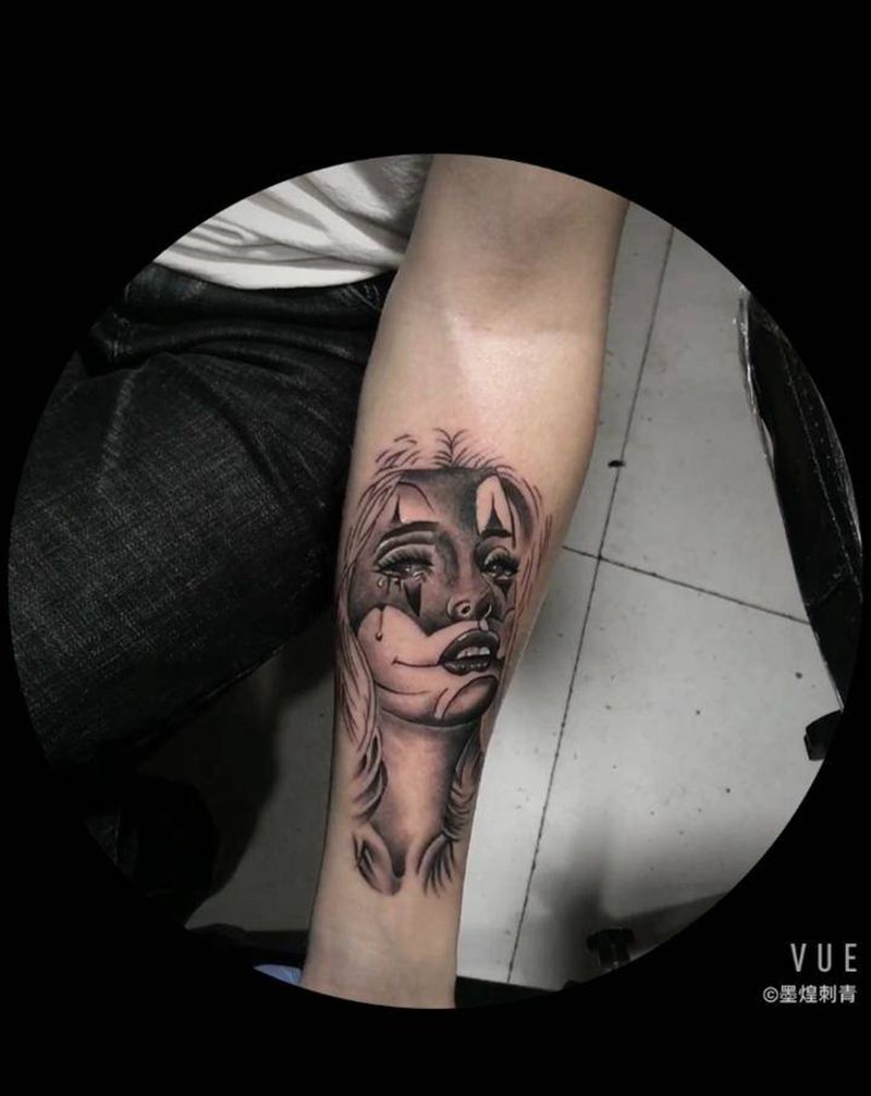 欧美风 未完成纹身图片_手臂纹身图案