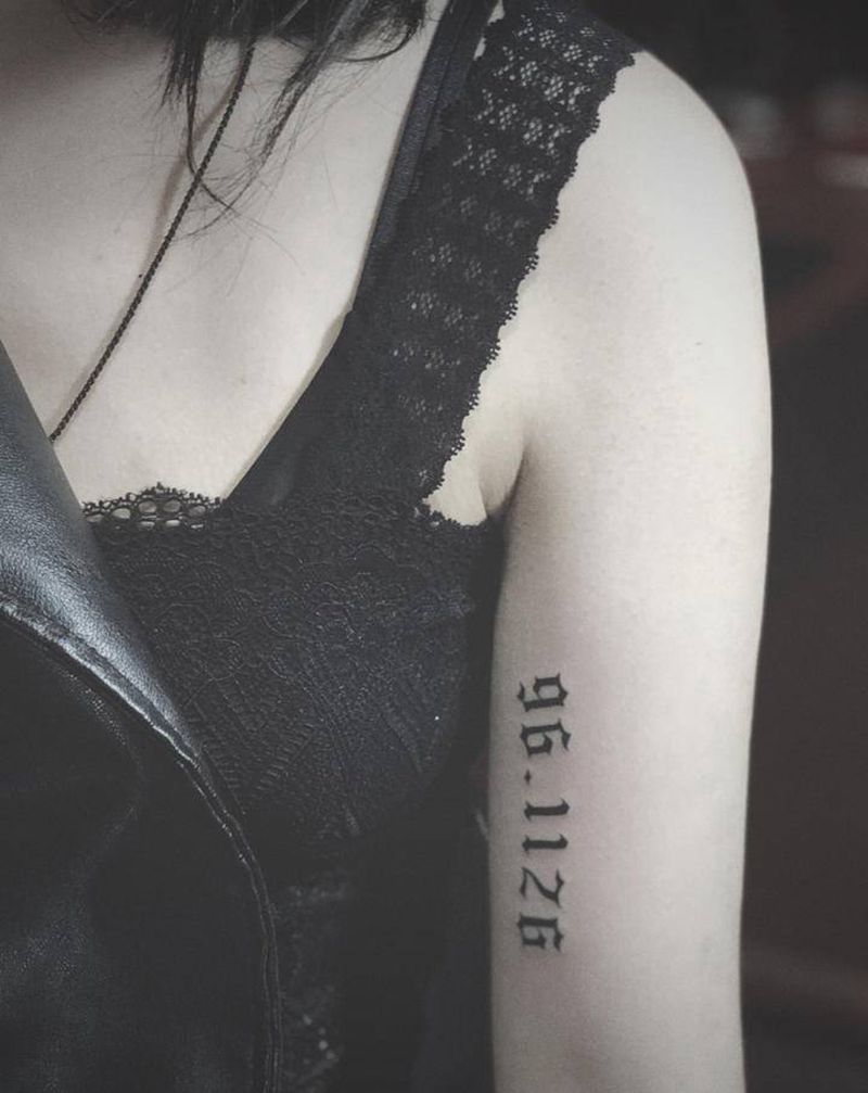 数字纹身图片_手臂纹身图案