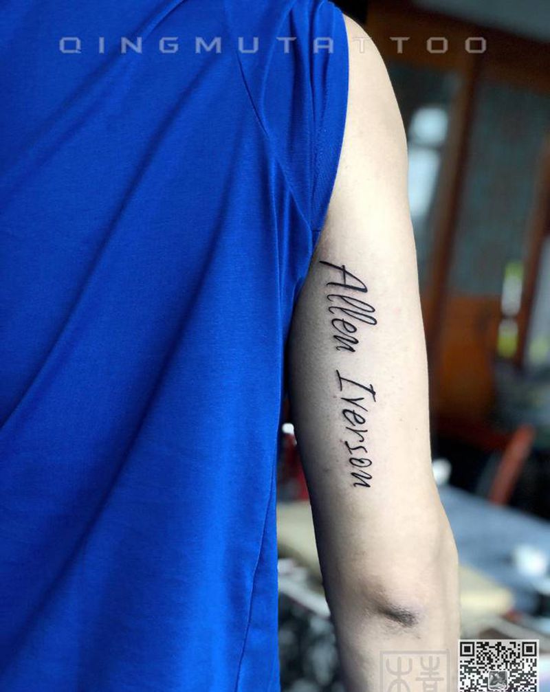 英文字体纹身图片_手臂花体字纹身图案