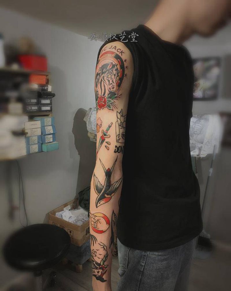 欧美纹身图片_手臂纹身图案