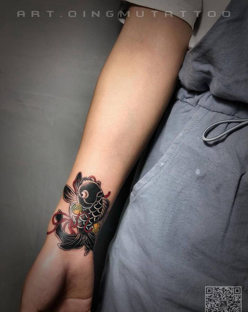 日式遮盖旧纹身纹身图片_手臂老传统纹身图案