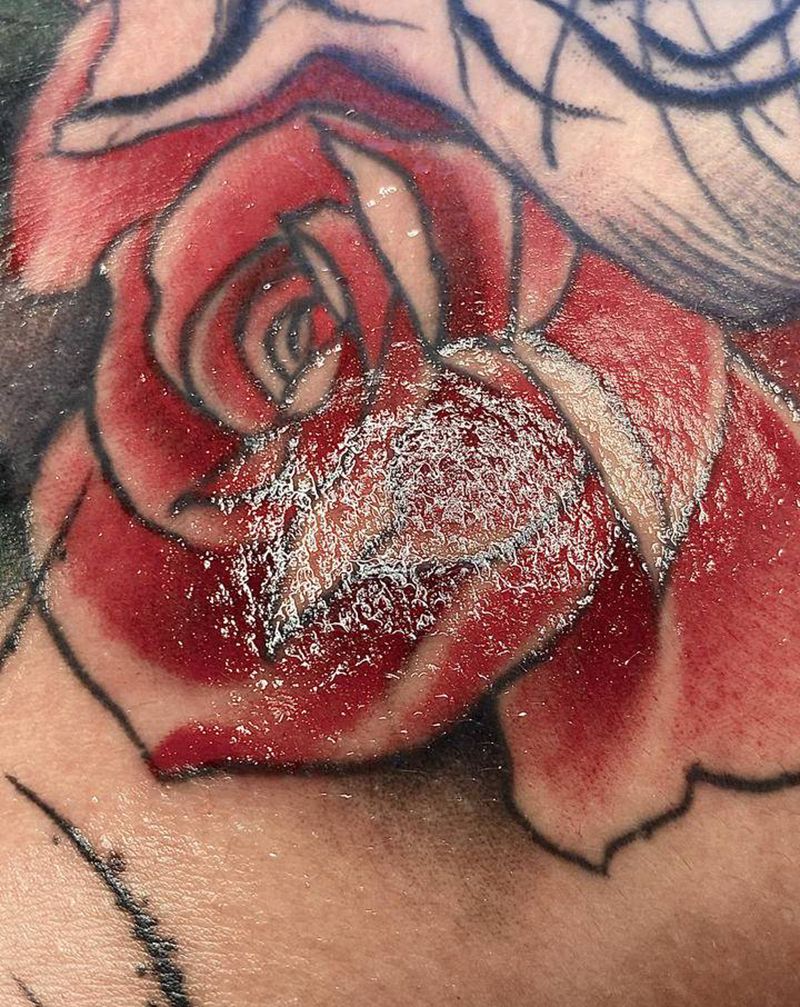 玫瑰修改纹身图片_New School纹身图案