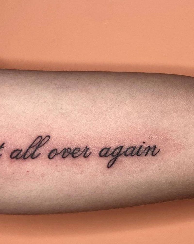 内侧英文纹身图片_手臂花体字英文纹身图案