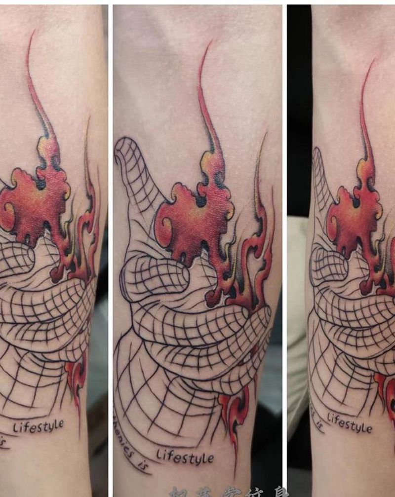 火纹身图片_手臂纹身图案