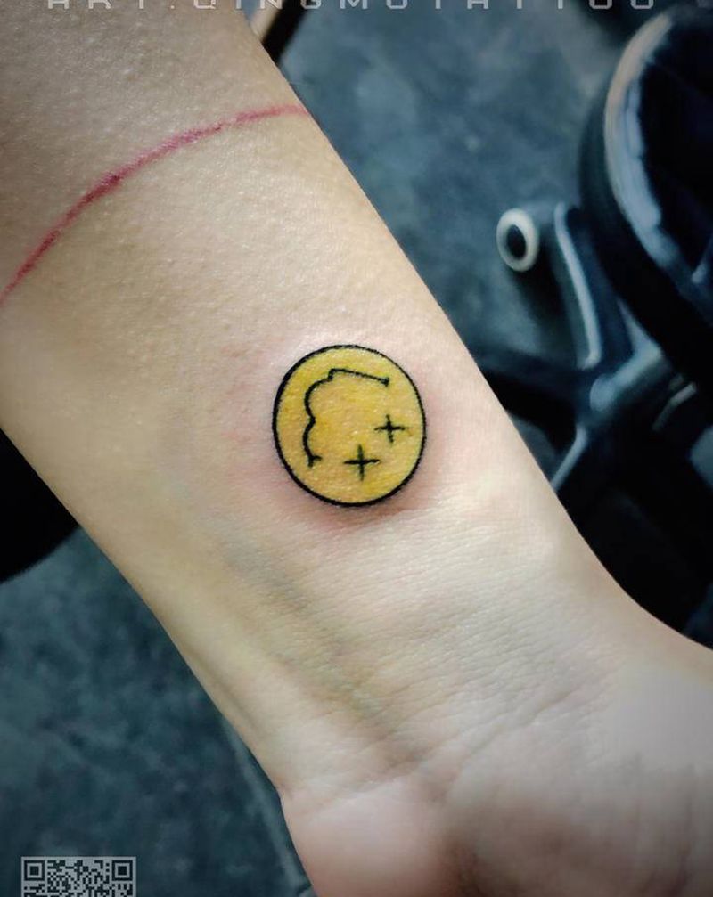 小清新表情包纹身图片_手臂纹身图案