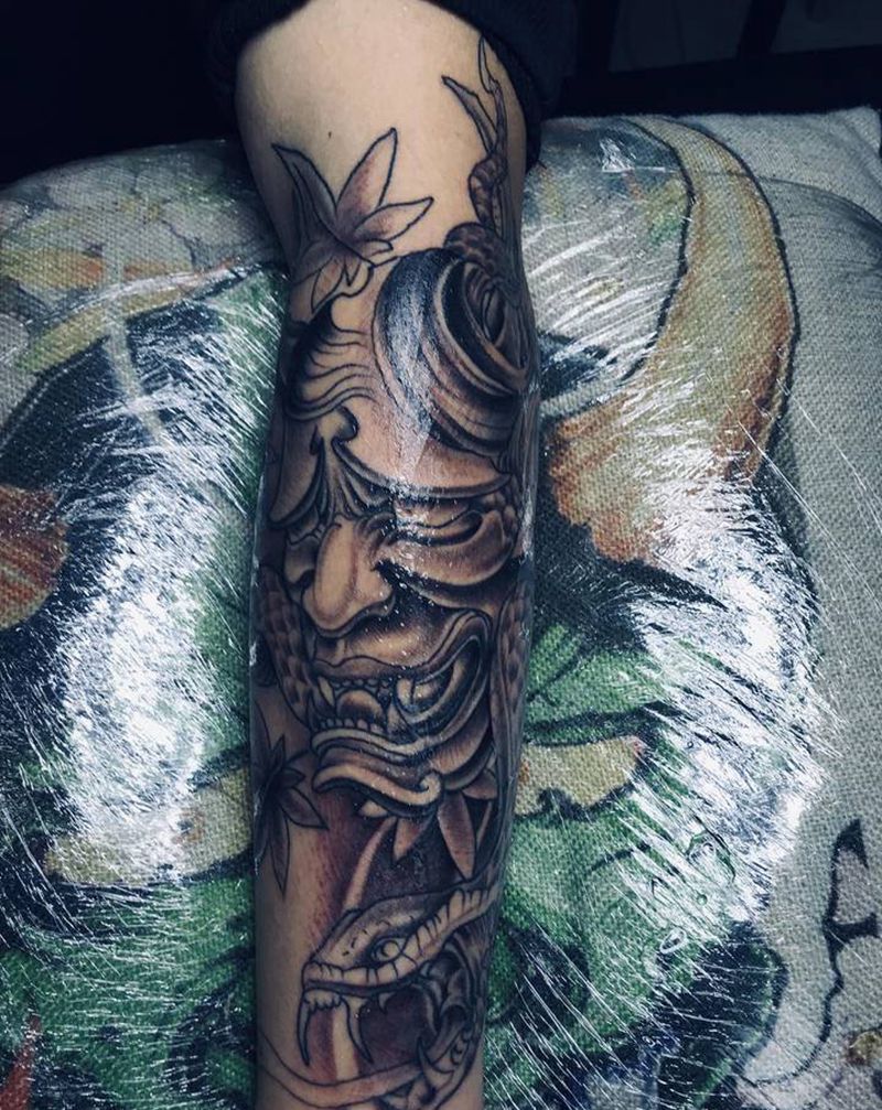 般若纹身图片_手臂新传统纹身图案