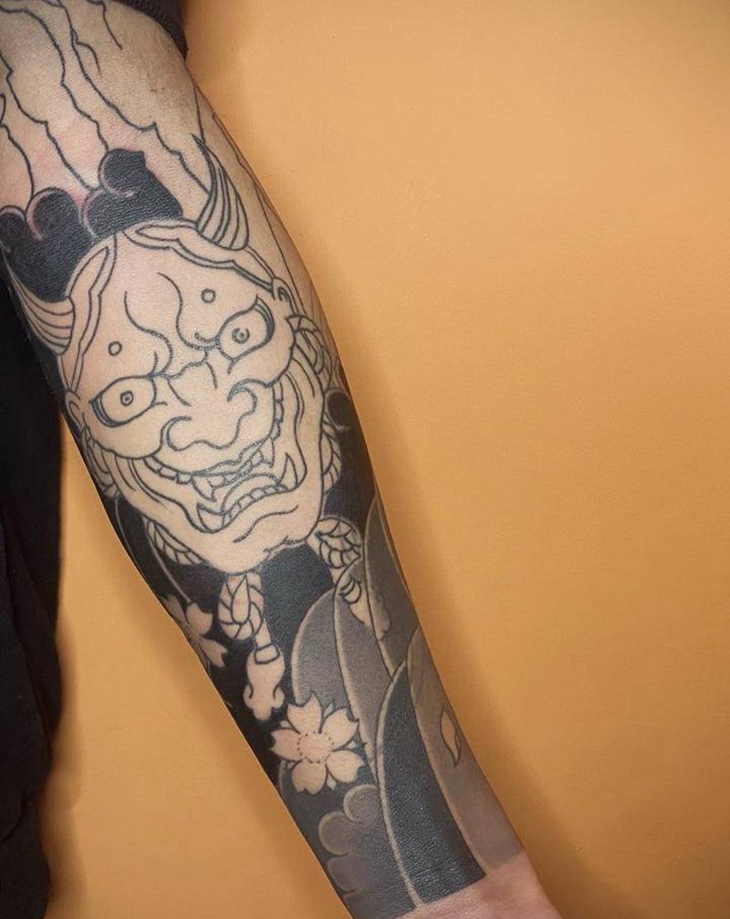 遮盖 未完纹身图片_手臂老传统纹身图案