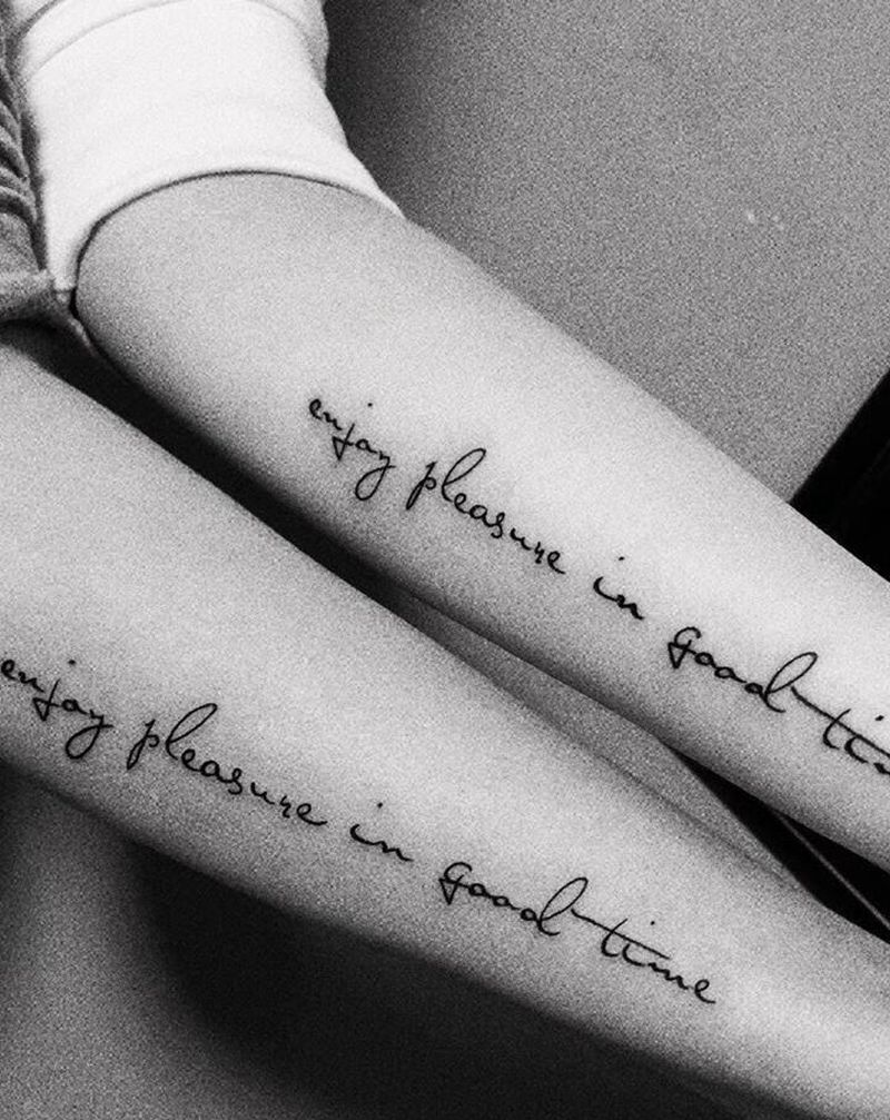 英文纹身图片_手臂花体字纹身图案