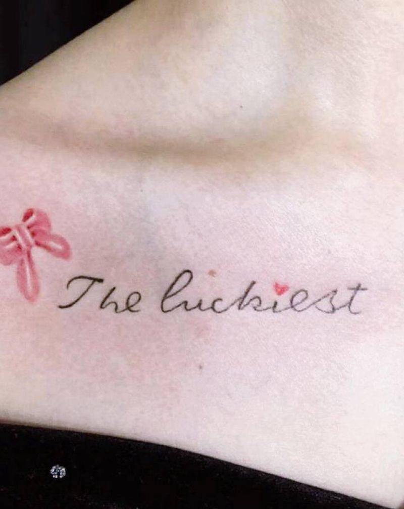 英文纹身图片_胸部纹身图案