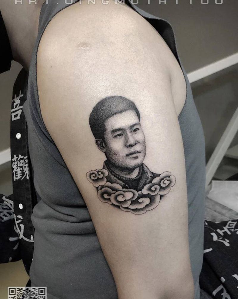 肖像纹身图片_手臂欧美写实纹身图案