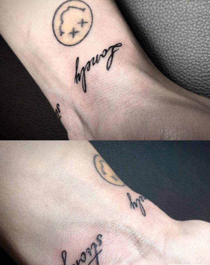 小字母纹身图片_手臂花体字纹身图案