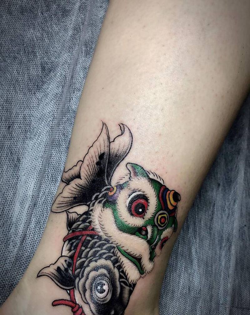 旧纹身遮盖纹身图片_脚部新传统纹身图案