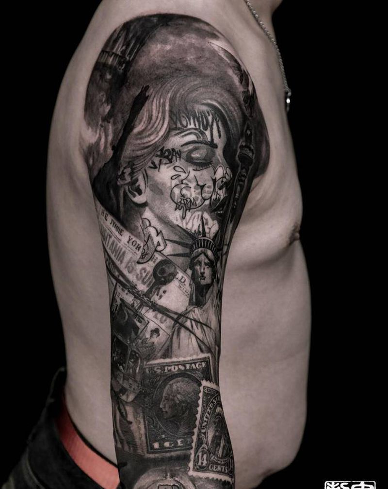 要做个好看的纹身需要互相沟通纹身图片_手臂欧美写实纹身图案