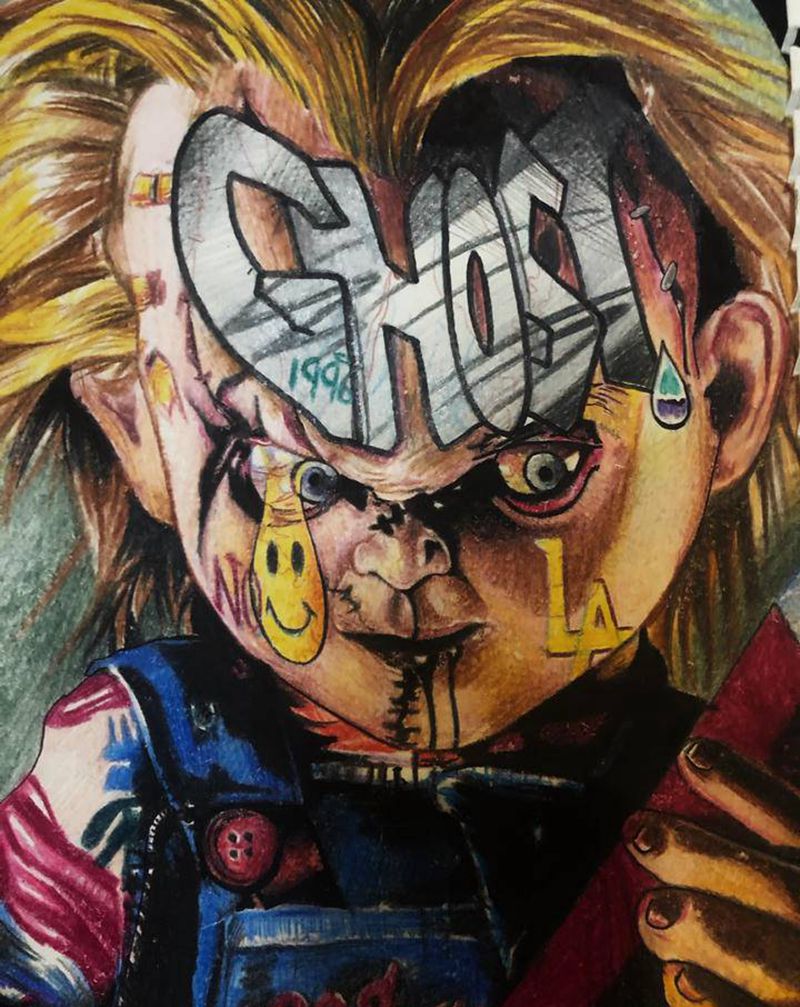 鬼娃纹身图片_手臂欧美写实纹身图案